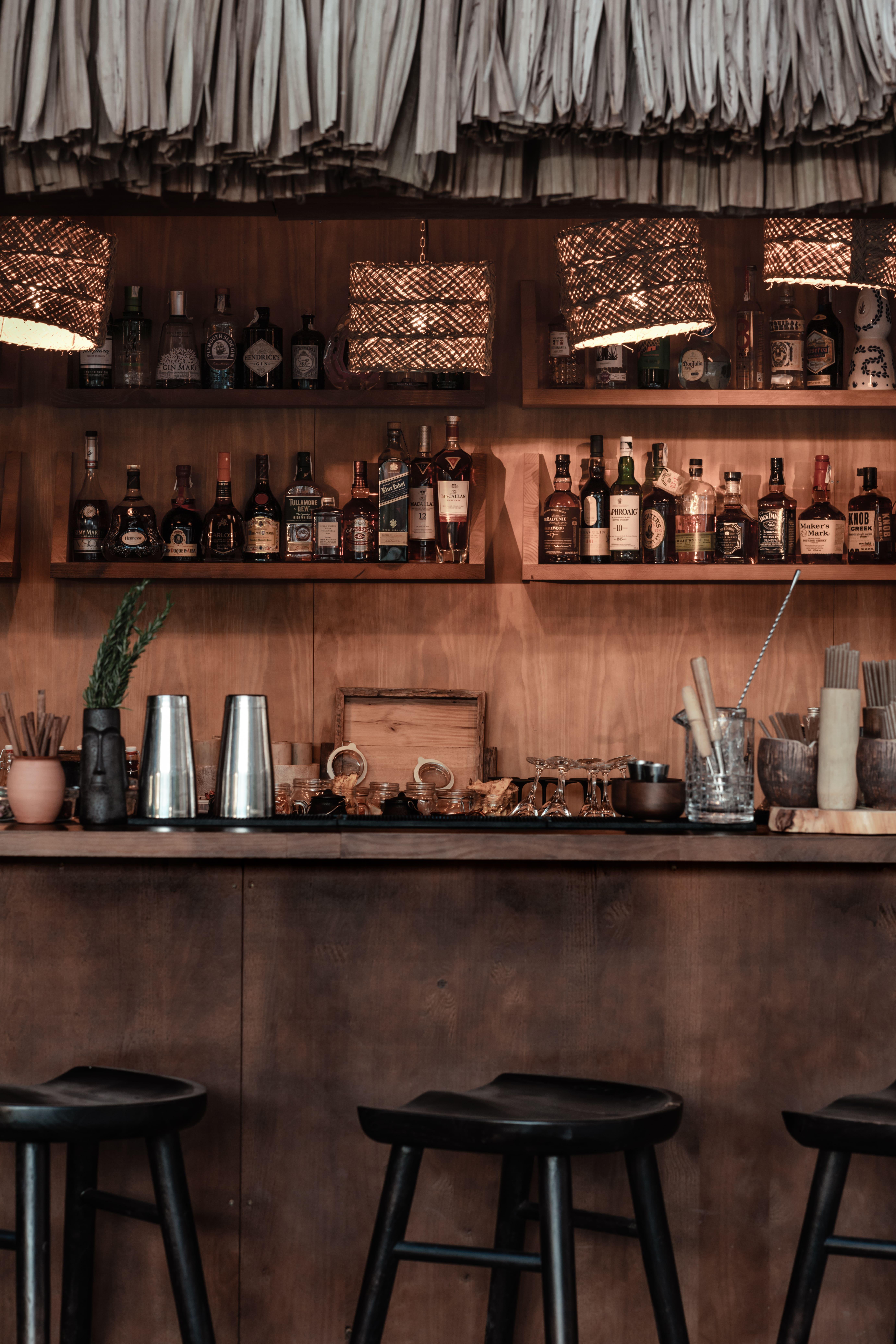 Oku Ibiza (Adults Only) Hotel San Antonio  Bagian luar foto A bar with a selection of whiskies